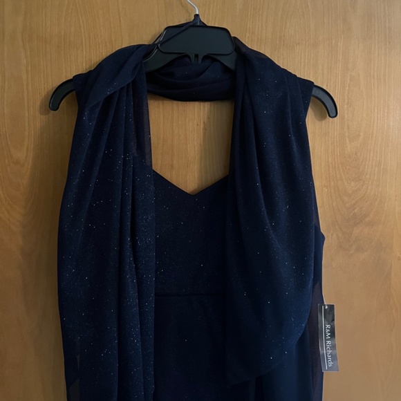 R&M Richards Sleeveless Navy Mother Of The Bride Dress NWT - Picture 5 of 9